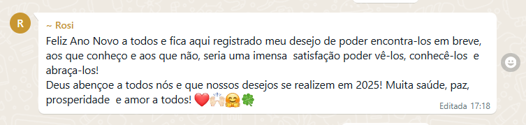 Sandra - Feedback WhatsApp