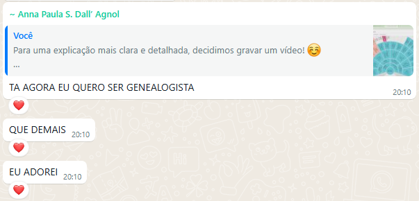 Anna Paula - Feedback WhatsApp